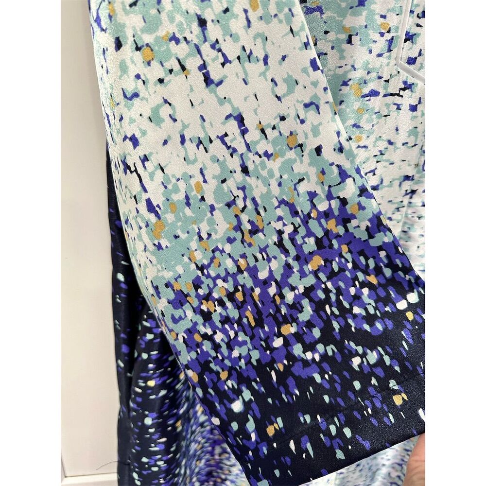 Oscar De La Renta Women's Multicolor‎ Blue zip front Robe Size L - Picture 4 of 8